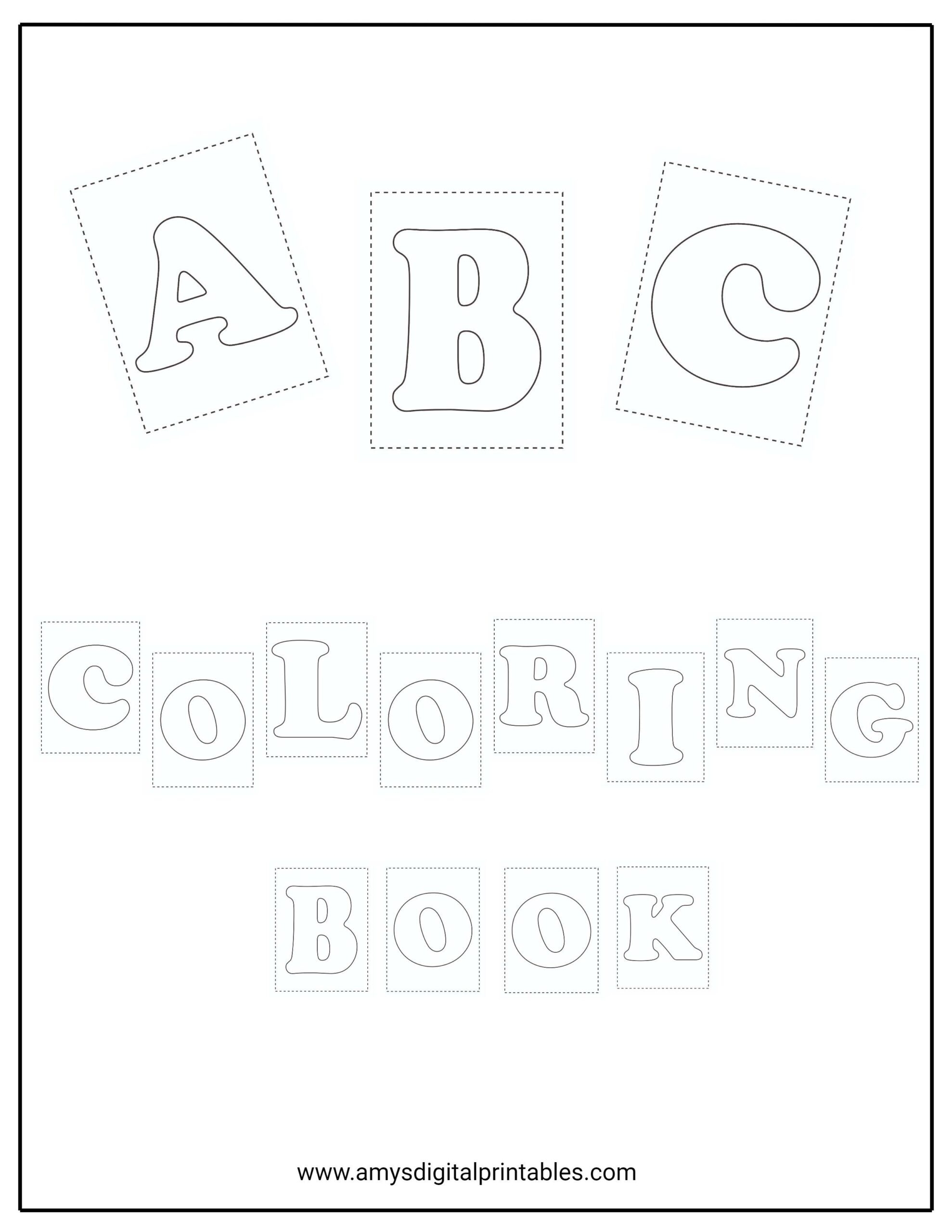 printable alphabet coloring pages