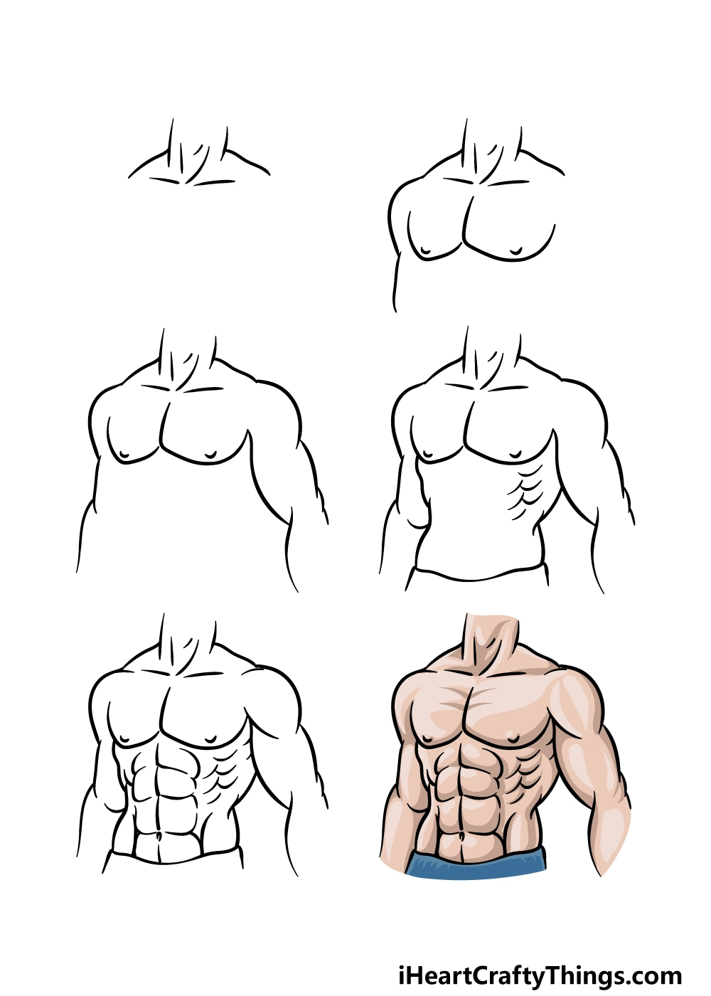 Abs Drawing How To Draw Abs Step By Step