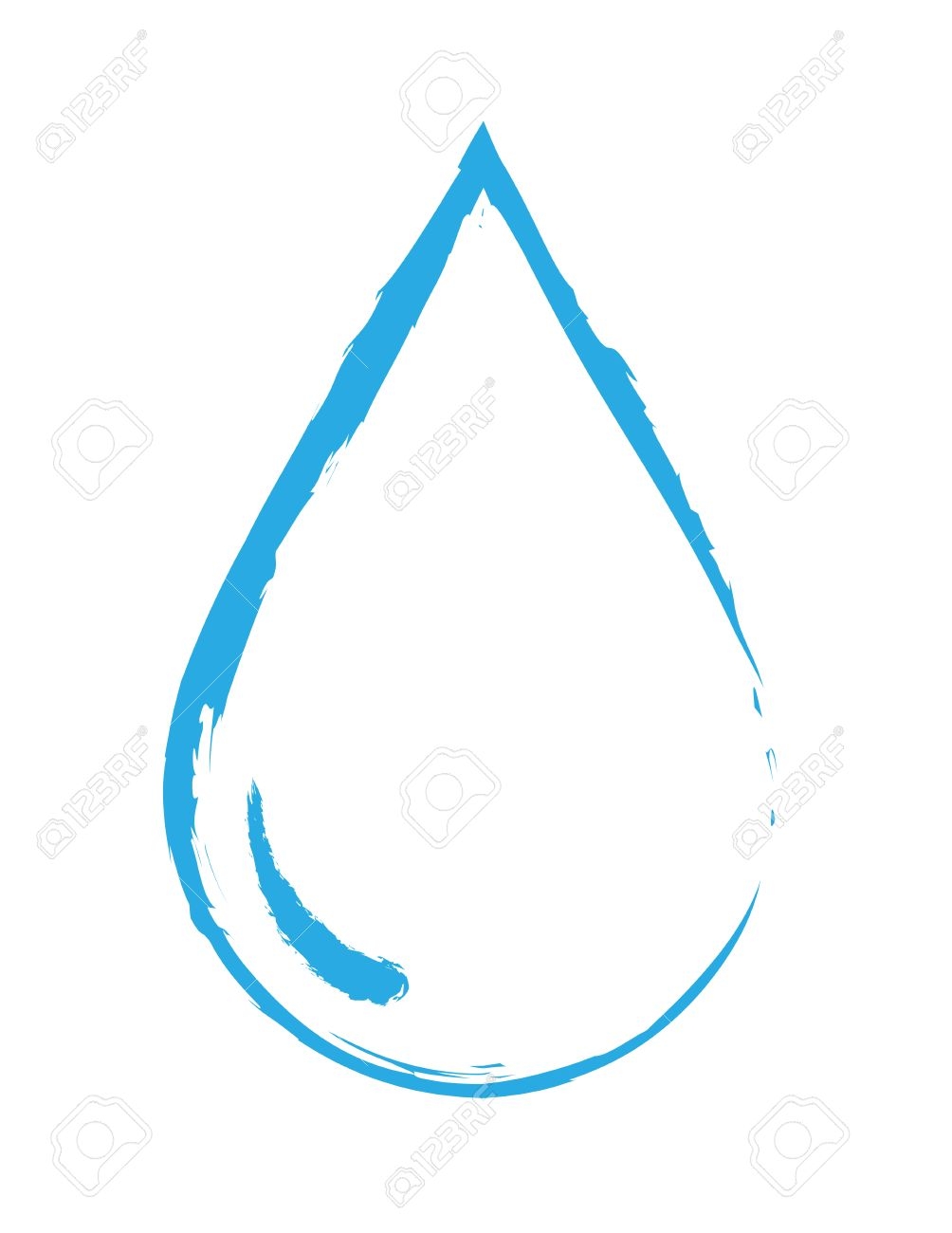 Abstract Hand Drawing Blue Water Drop On White Background Royalty Free SVG Cliparts Vectors And Stock Illustration Image 61836991 