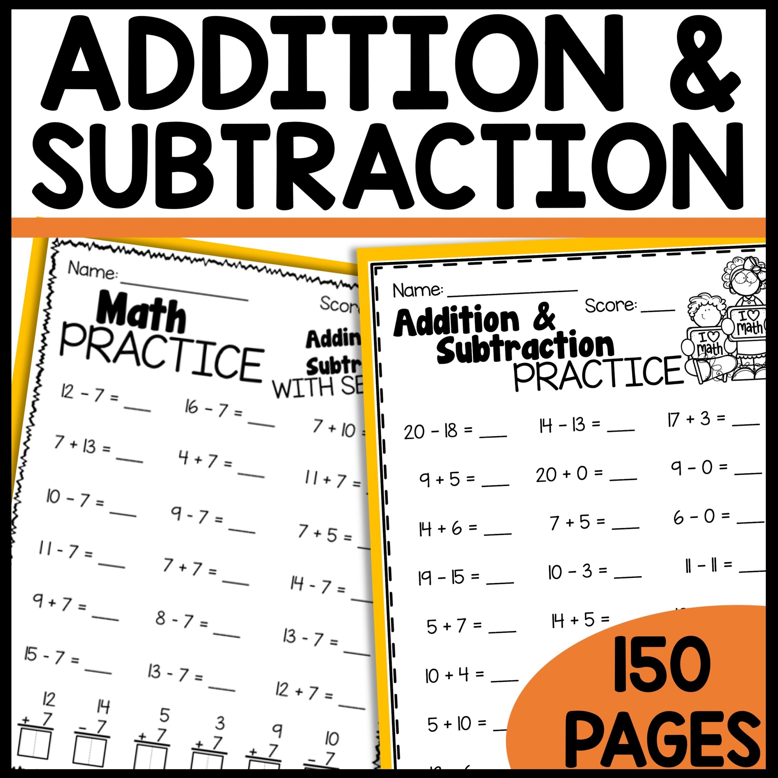 Addition And Subtraction Mixed Review Worksheets We Are Better Together
