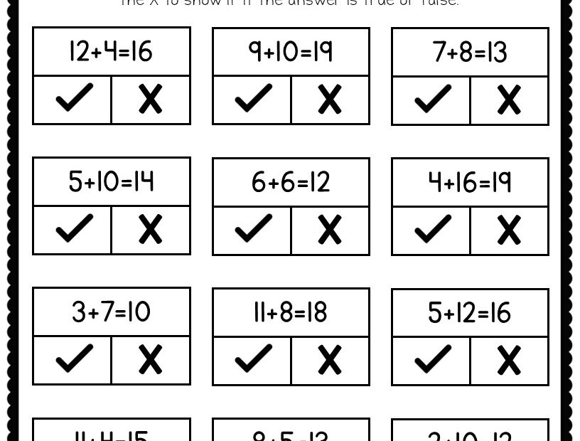 Addition Facts To 20 Worksheets Fun No Prep Math Worksheets For 1st 2nd Grade