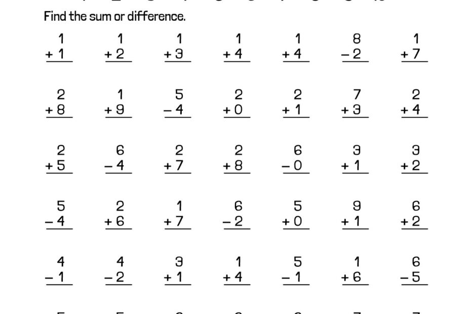 Addition U0026 Subtraction Practice 1st Grade Math Worksheet Catholic TheCatholicKid