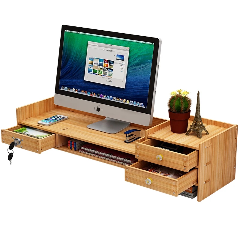 computer monitor stand with drawer