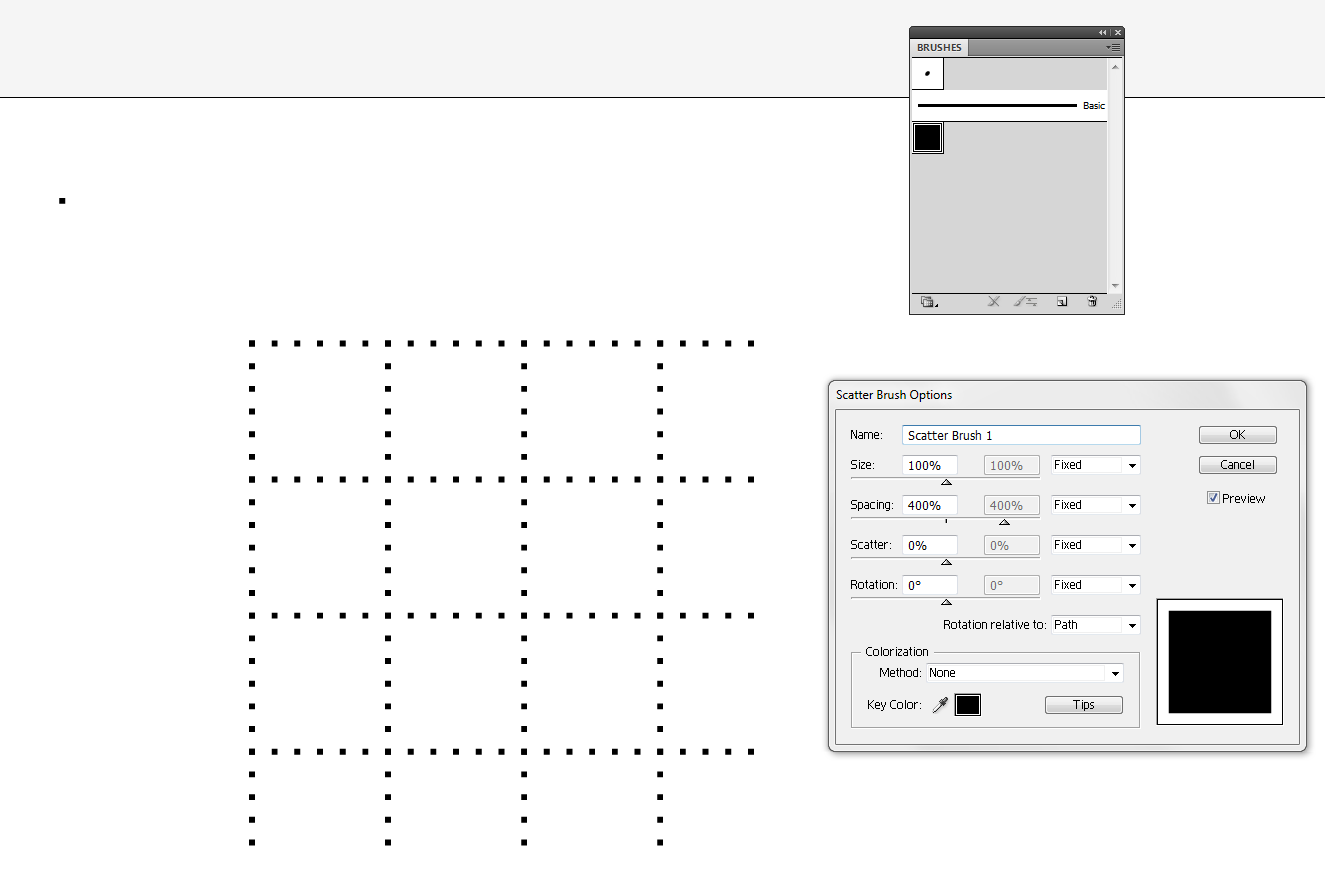 Adobe Illustrator I Want To Make A Dotted Grid Where Each Line 