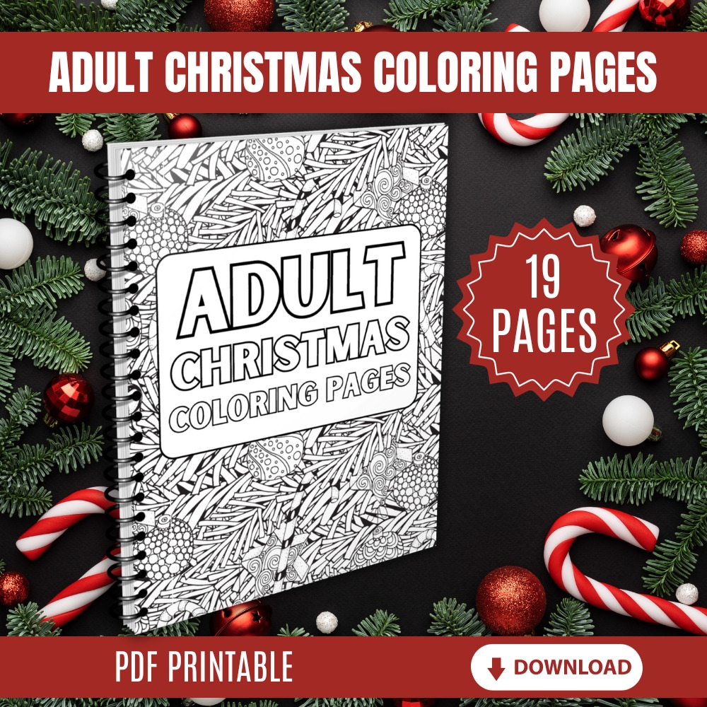 adult christmas coloring pages pdf