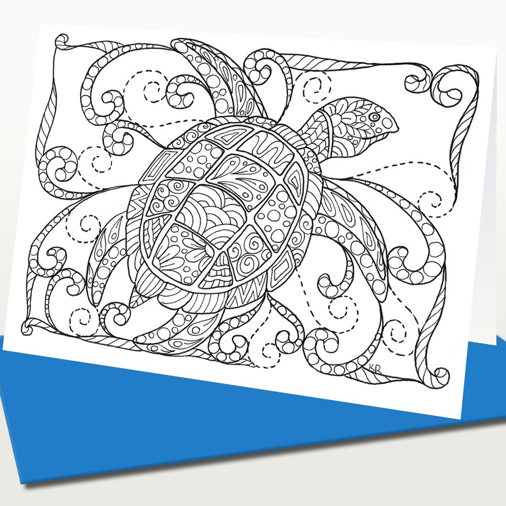 Adult Coloring Nature Greeting And Thank You Note Cards 10 Cards Set 