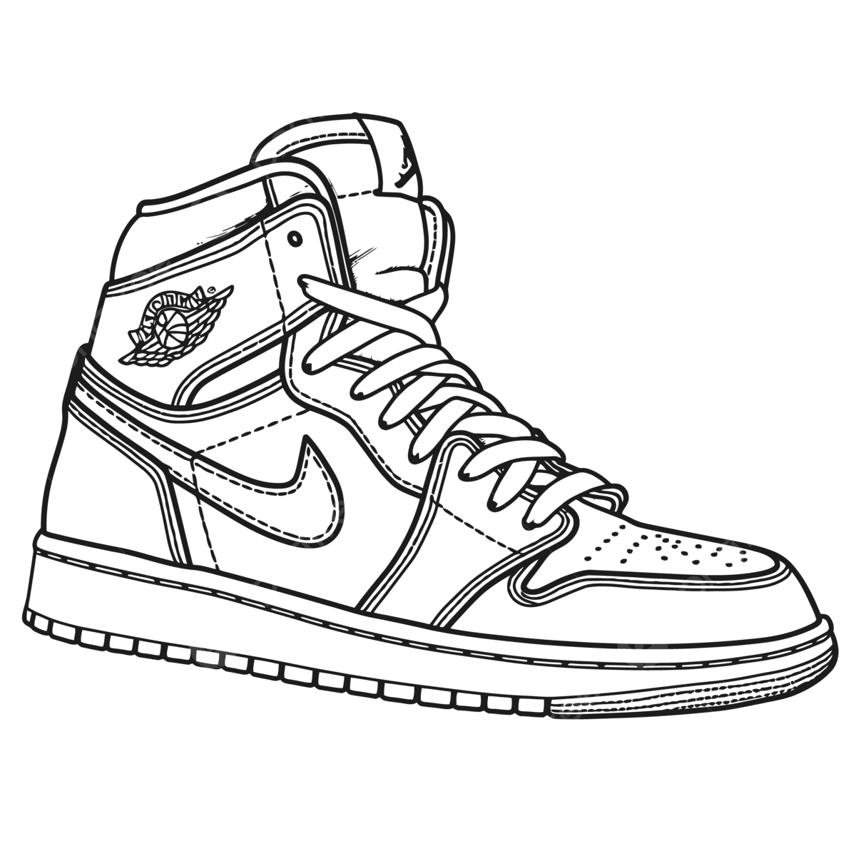 Air Jordan 1 Coloring Pages Fresh Best Of Nike Jordan Shoes Coloring Outline Sketch Drawing Vektor Gambar Jordan Garis Besar Jordan Sketsa Jordan PNG Dan Vektor Dengan Background Transparan Untuk Unduh Gratis