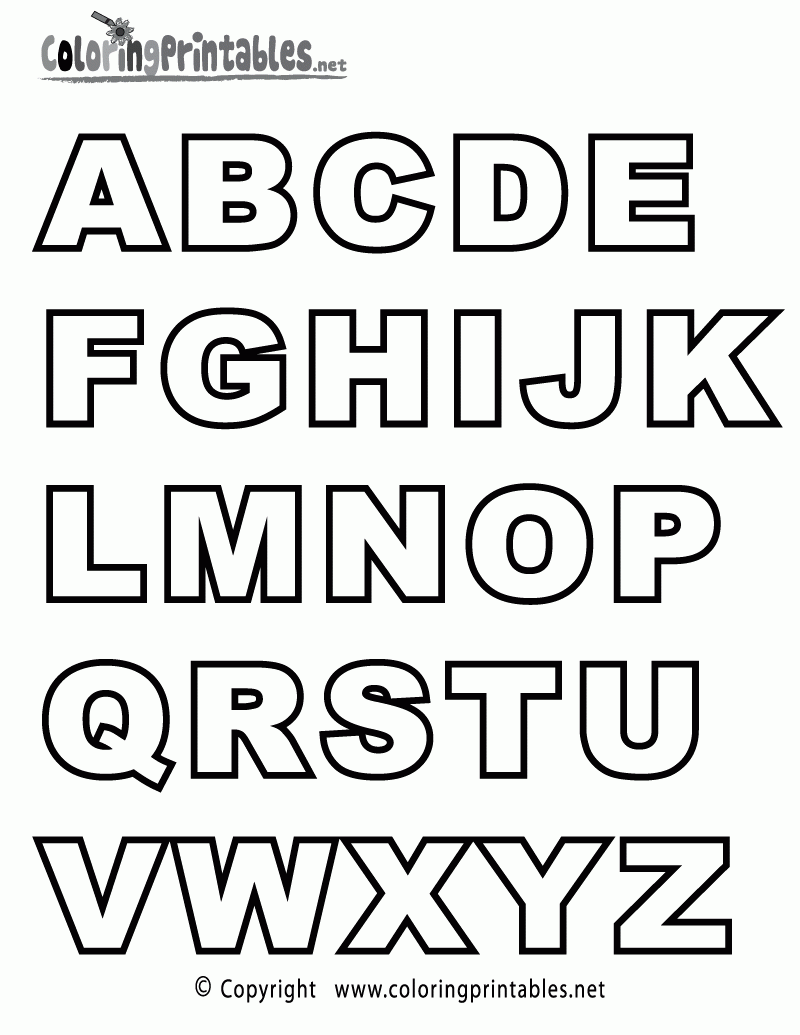 alphabet coloring sheets free printable