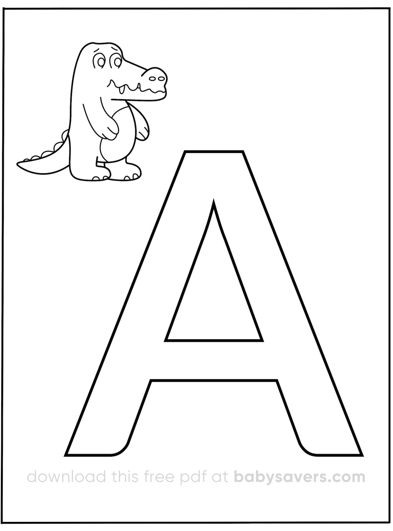 free coloring pages letter a