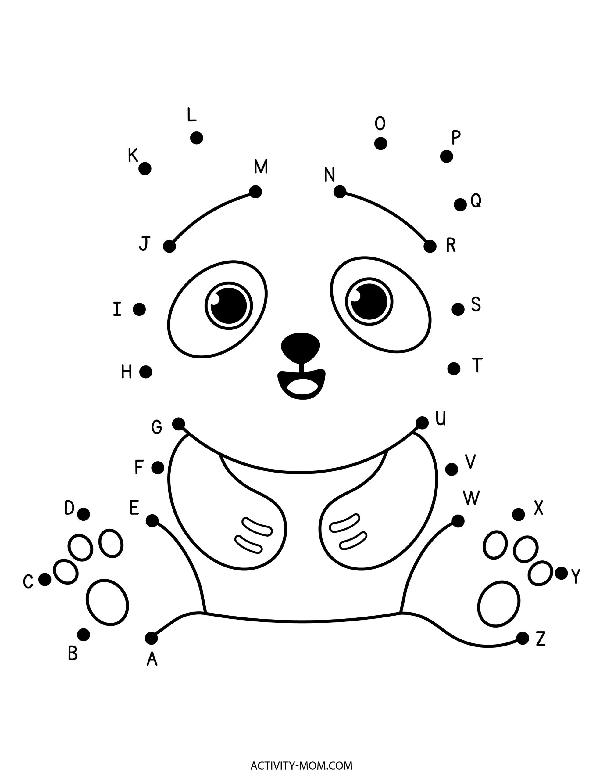 Alphabet Dot To Dot Worksheets free Printable The Activity Mom 
