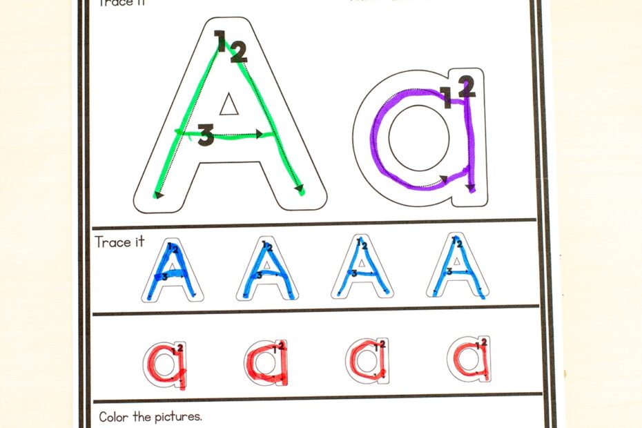 Alphabet Letter Tracing Worksheets To Learn Letter Formation