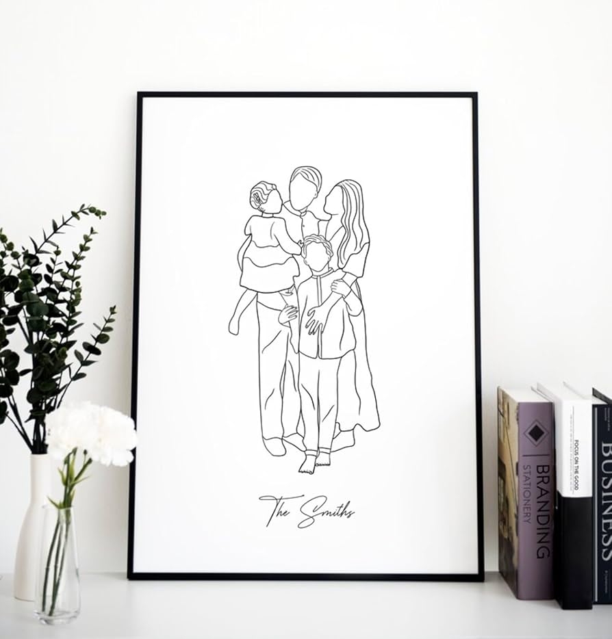 Amazon Custom Line Drawing From Photo Custom Portrait Canvas Couples Portrait Line Drawing Portrait Line Art Portrait From Photo Gift For 