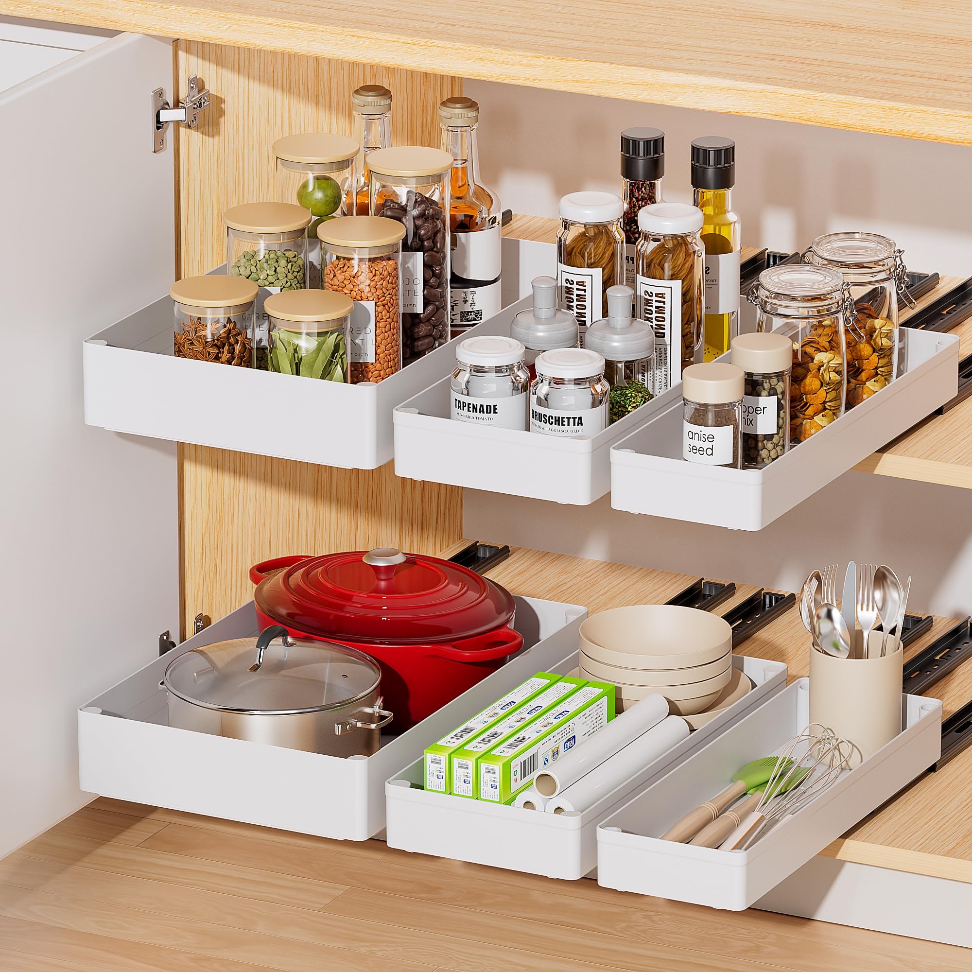 Amazon Delamu 3 Pack Pull Out Cabinet Organizer 15 7