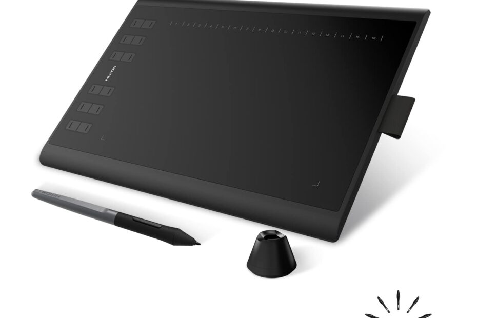 Amazon HUION Inspiroy H1060P Graphics Drawing Tablet With 8192 Pressure Sensitivity Battery Free Stylus And 12 Customized Hot Keys 10 X 6 25