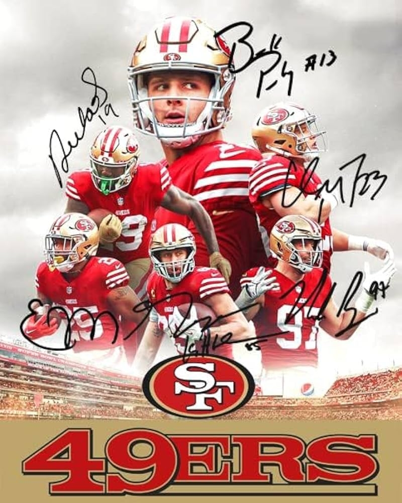 Amazon Ikonic Fotohaus Brock Purdy Christian McCaffrey George Kittle Deebo Samuel Nick Bosa Signed Photo Autograph Print Wall Art Home Decor Posters U0026 Prints