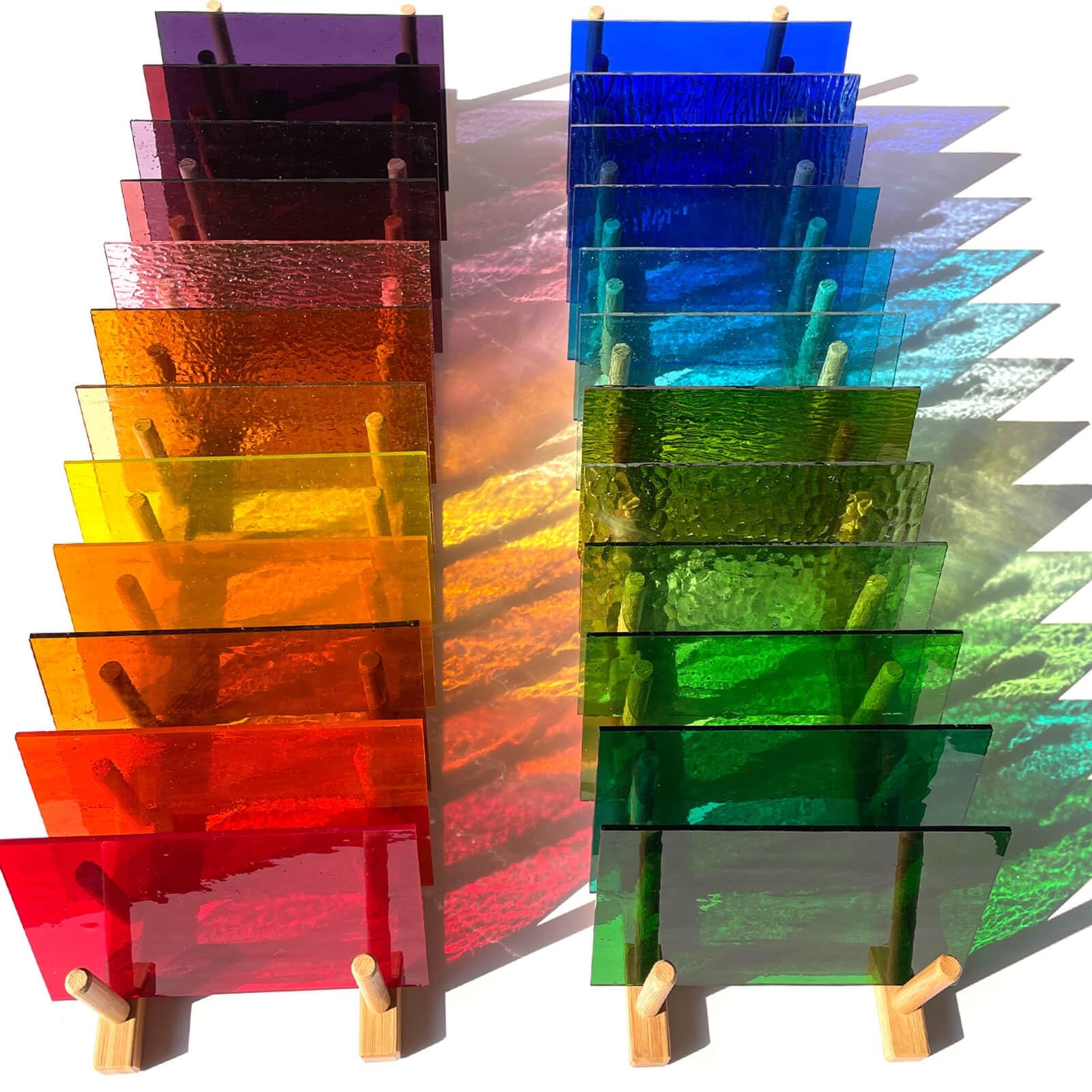 Amazon LITMIND 24 Sheets Transparent Cathedral Stained Glass Variety Pack 4 X 6 Inch Vibrant Rainbow Art Glass For Suncatchers Mosaics U0026 DIY Crafts Arts Crafts U0026 Sewing