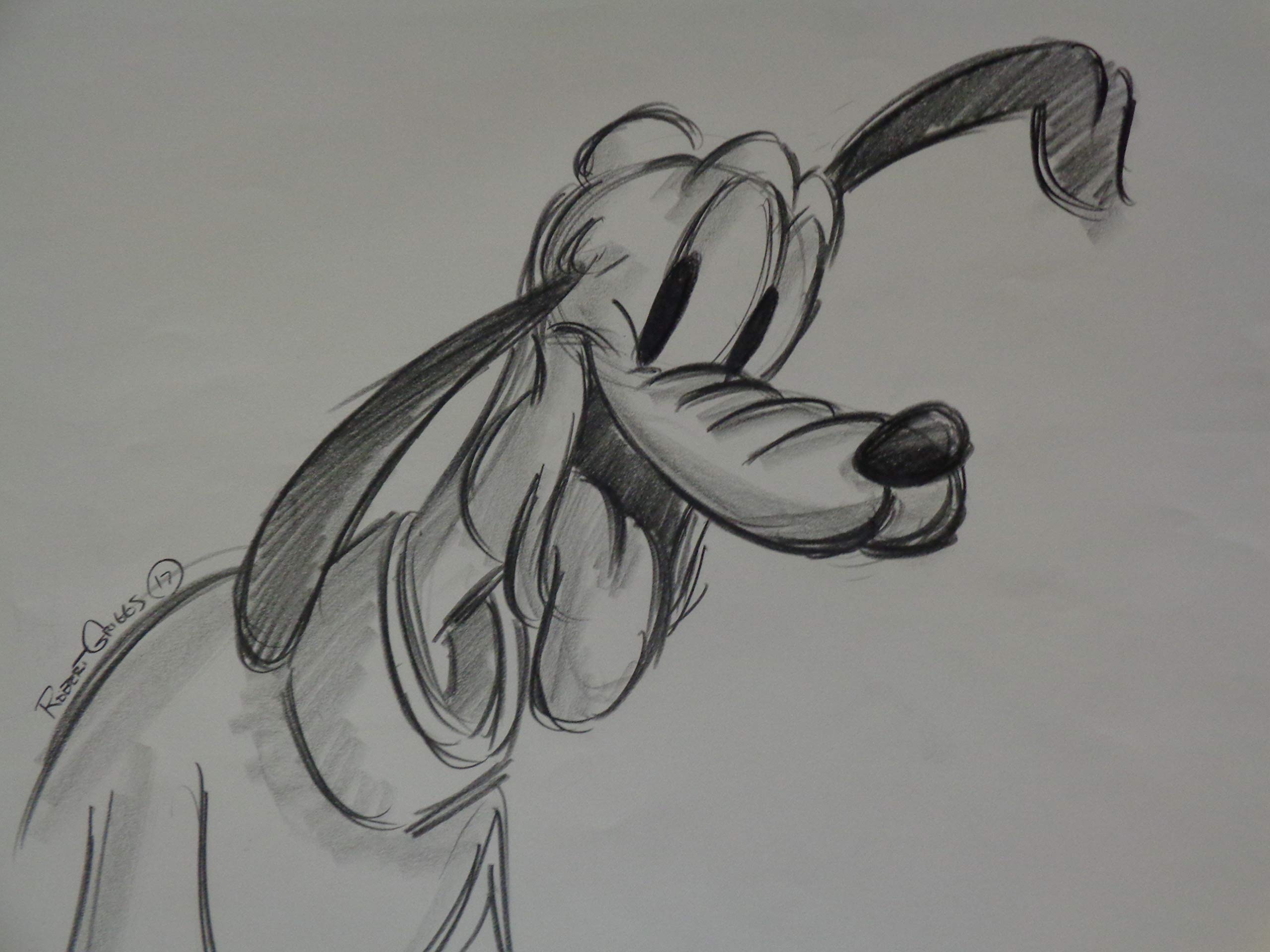 Amazon Original Pencil Sketch Drawing Walt Disney Animation Portrait Signed By Robert Griggs 10 X12 Inch Paintings