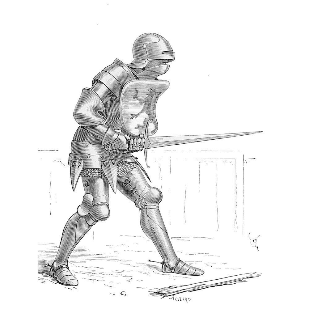 Amazon Painting Drawing Illustration Medieval Knight Armour Shield Sword Unframed Wall Art Print Poster Home Decor Premium Posters U0026 Prints