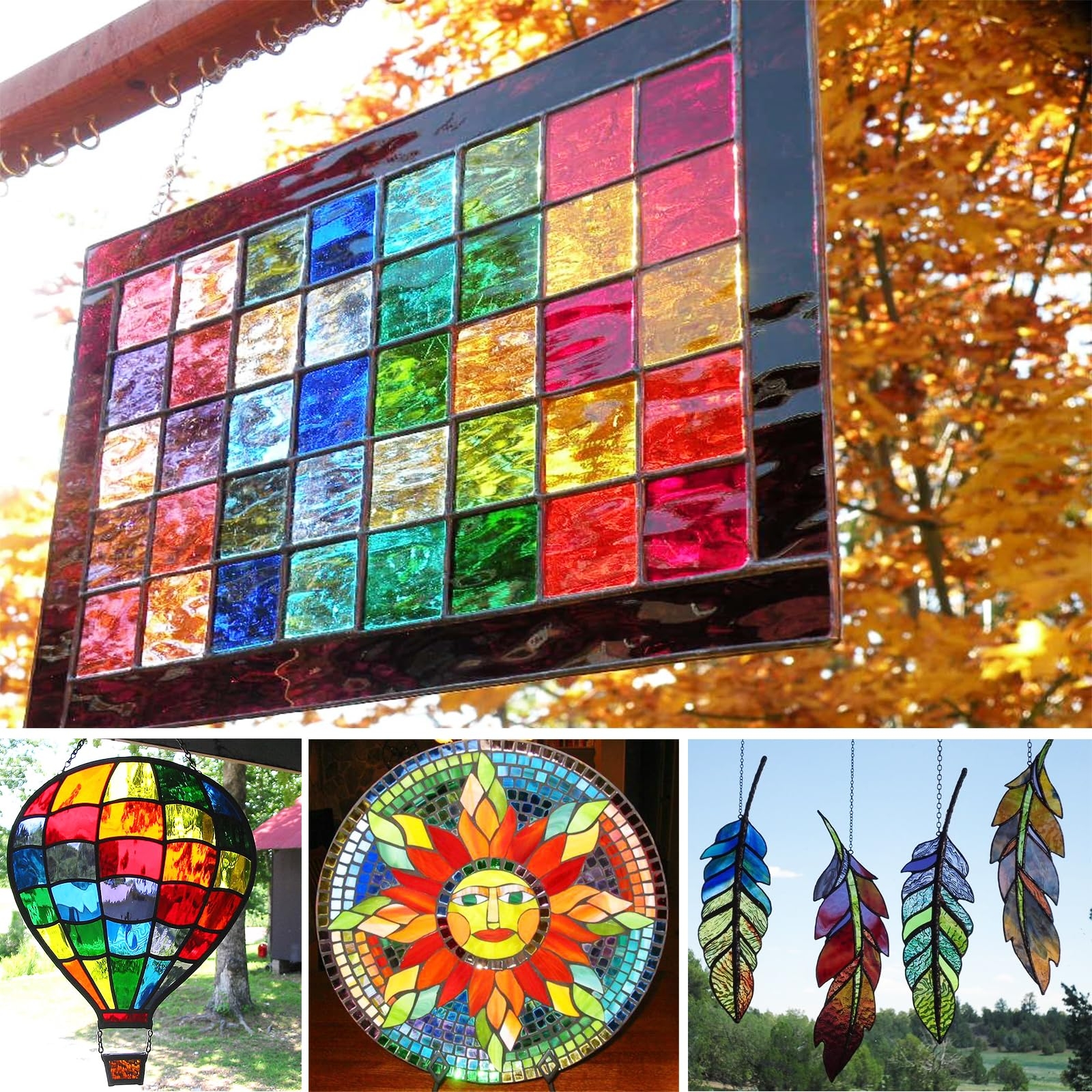 Amazon PALJOLLY 12 Sheets Translucent Stained Glass Sheets For Cathedral Art 6 X 4 Inches Stained Glass Supplies For Beginners Rainbow Colors Glass Mosaic Tiles For Crafts Arts Crafts U0026 Sewing