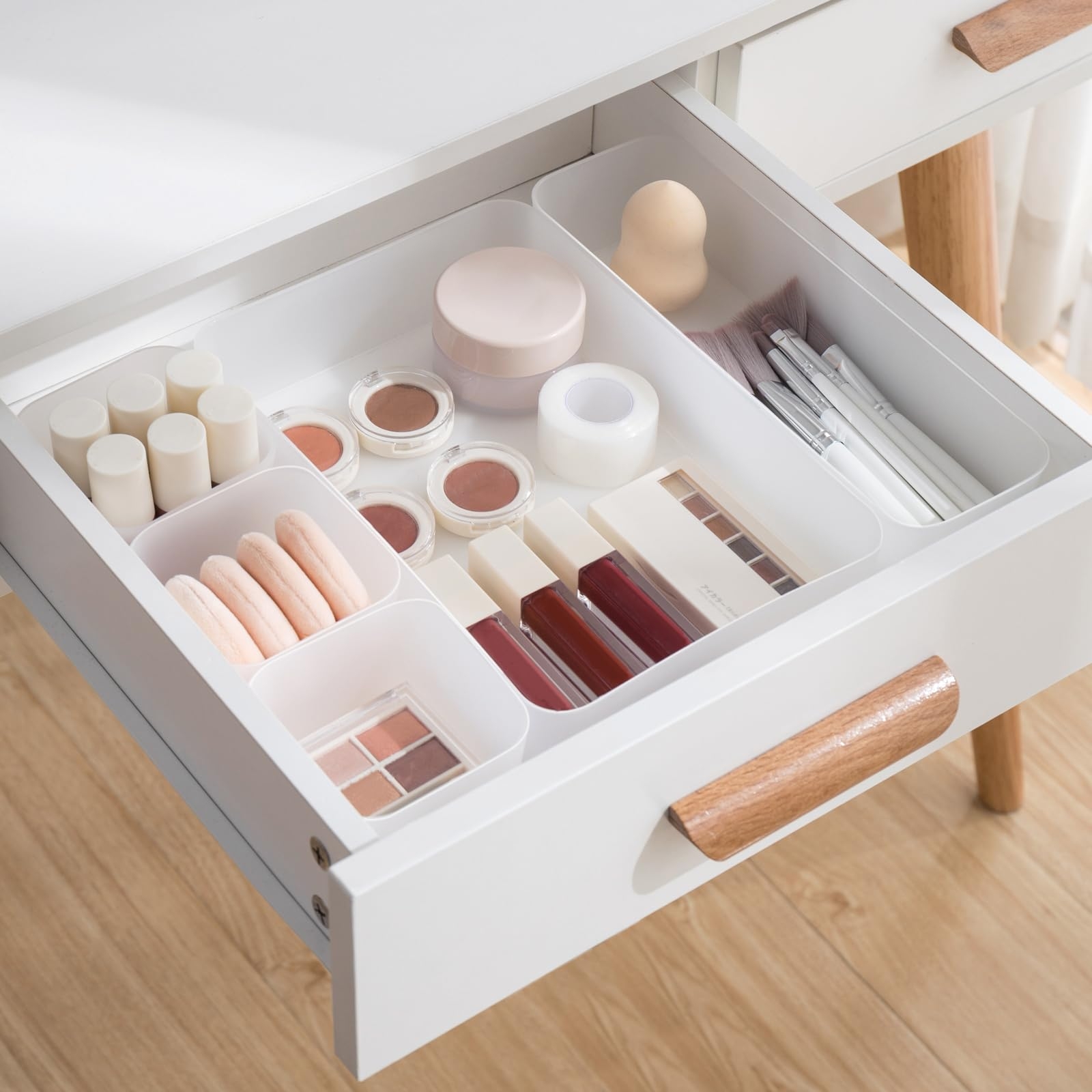 Amazon Poeland 5 Pcs Drawer Organizer Tray Storage Box For Bedroom Nightstand Drawer Dresser Bathroom Kitchen Drawer Frosted Home U0026 Kitchen