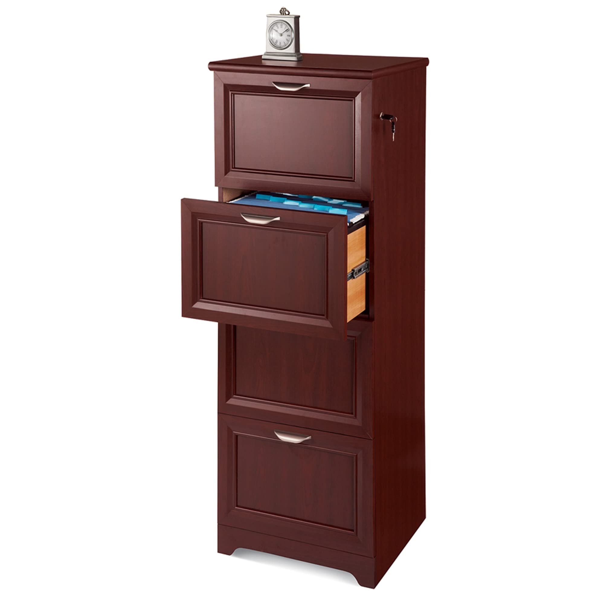 4 drawer wood file cabinet