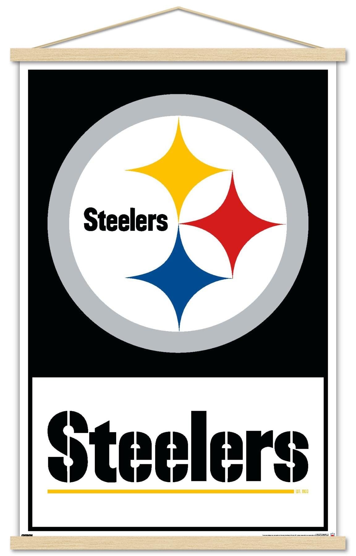 Amazon Trends International NFL Pittsburgh Steelers Logo 21 Wall Poster 22 37