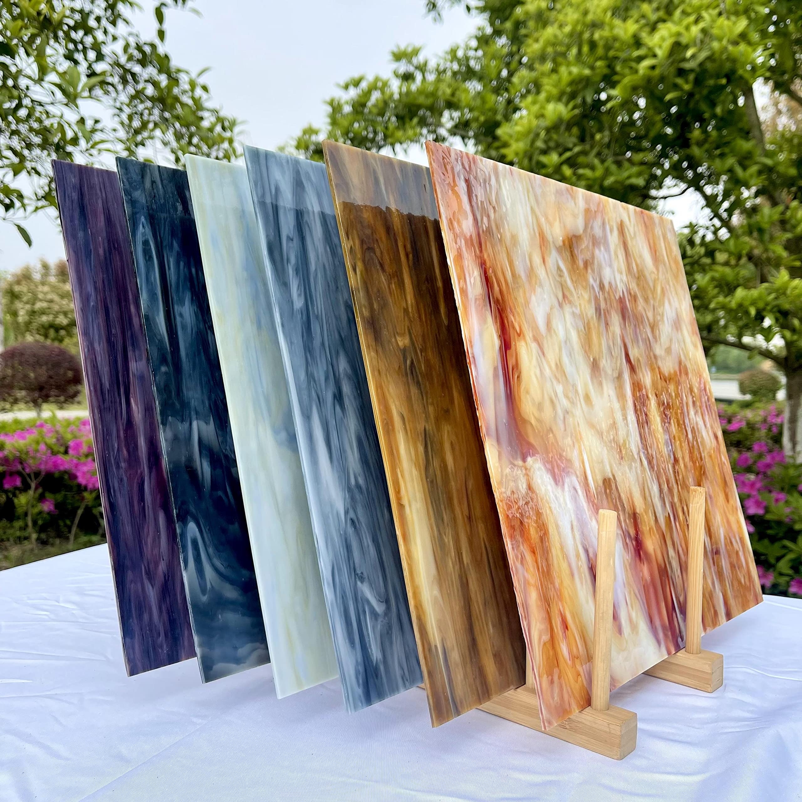 colored glass sheets for crafts