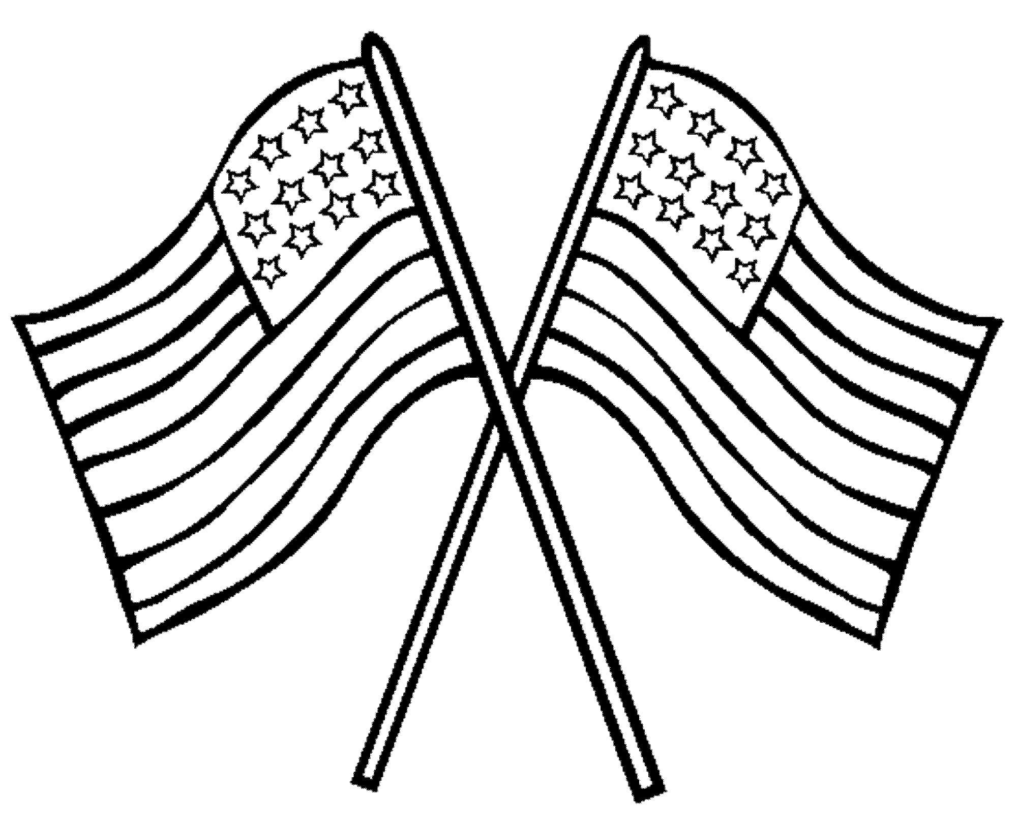 coloring picture of us flag
