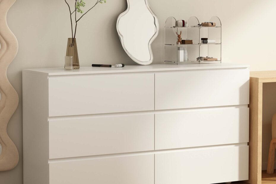Anastasiya Modern 6 Drawer Dresser In White Wade Logan