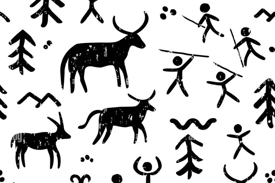 Ancient Drawing Cave Animals Stock Vector Images Alamy