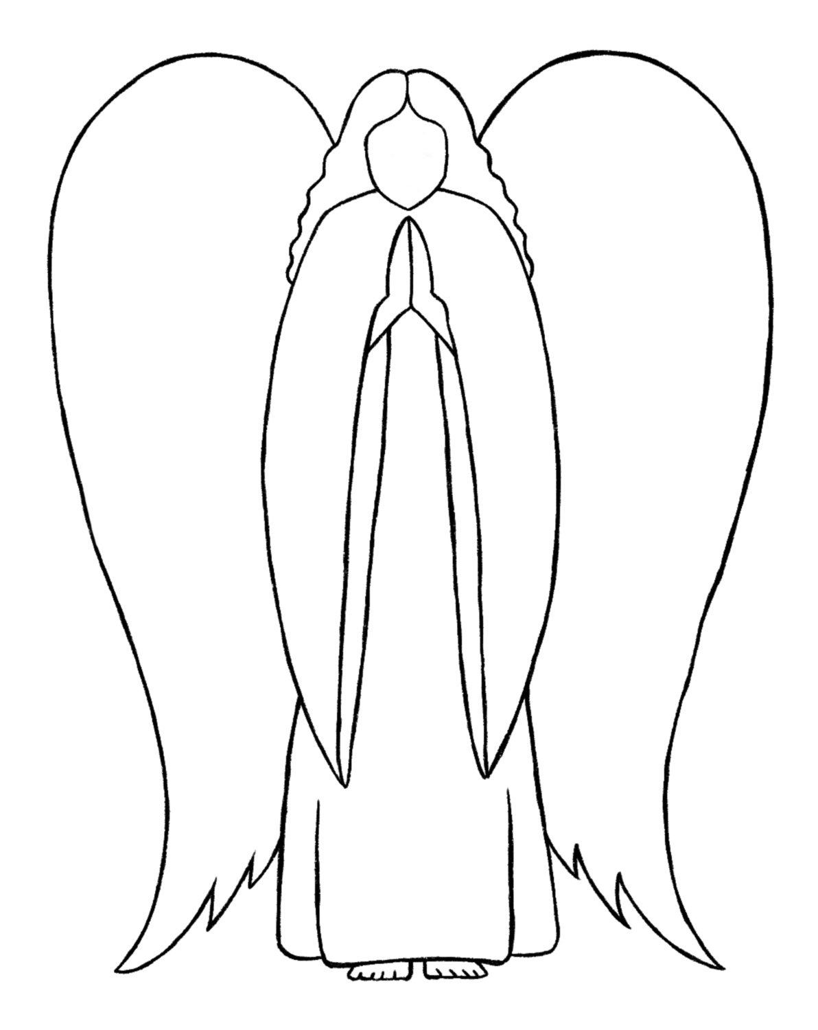 Angel Drawing 5 Easy Steps The Graphics Fairy