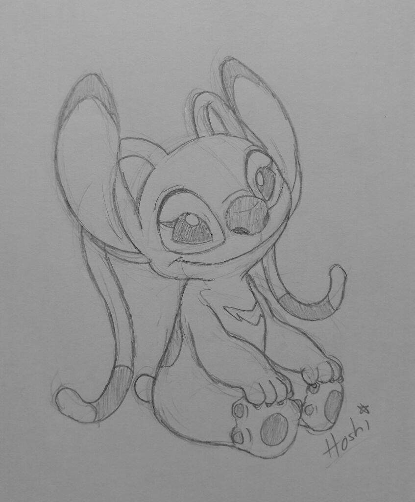 stitch and angel drawing