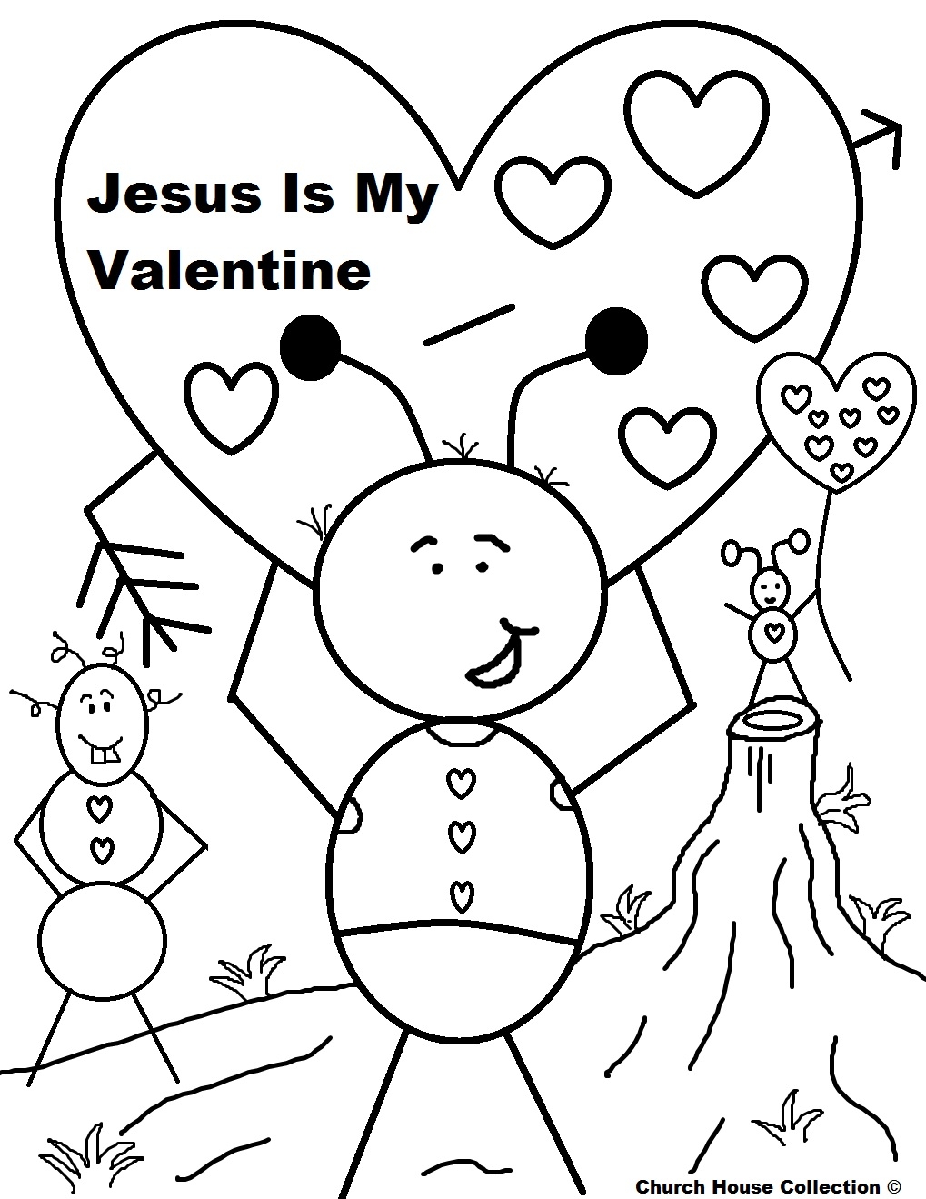 christian valentine coloring pages
