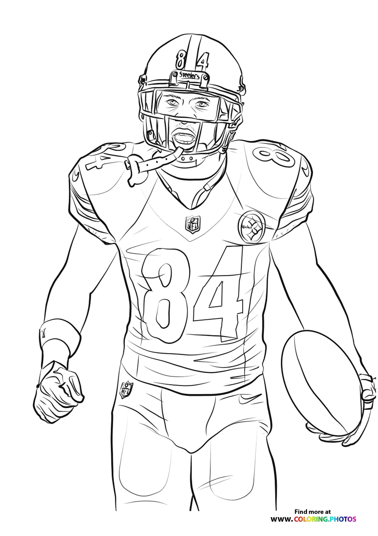 Antonio Brown NFL Player Coloring Pages For Kids