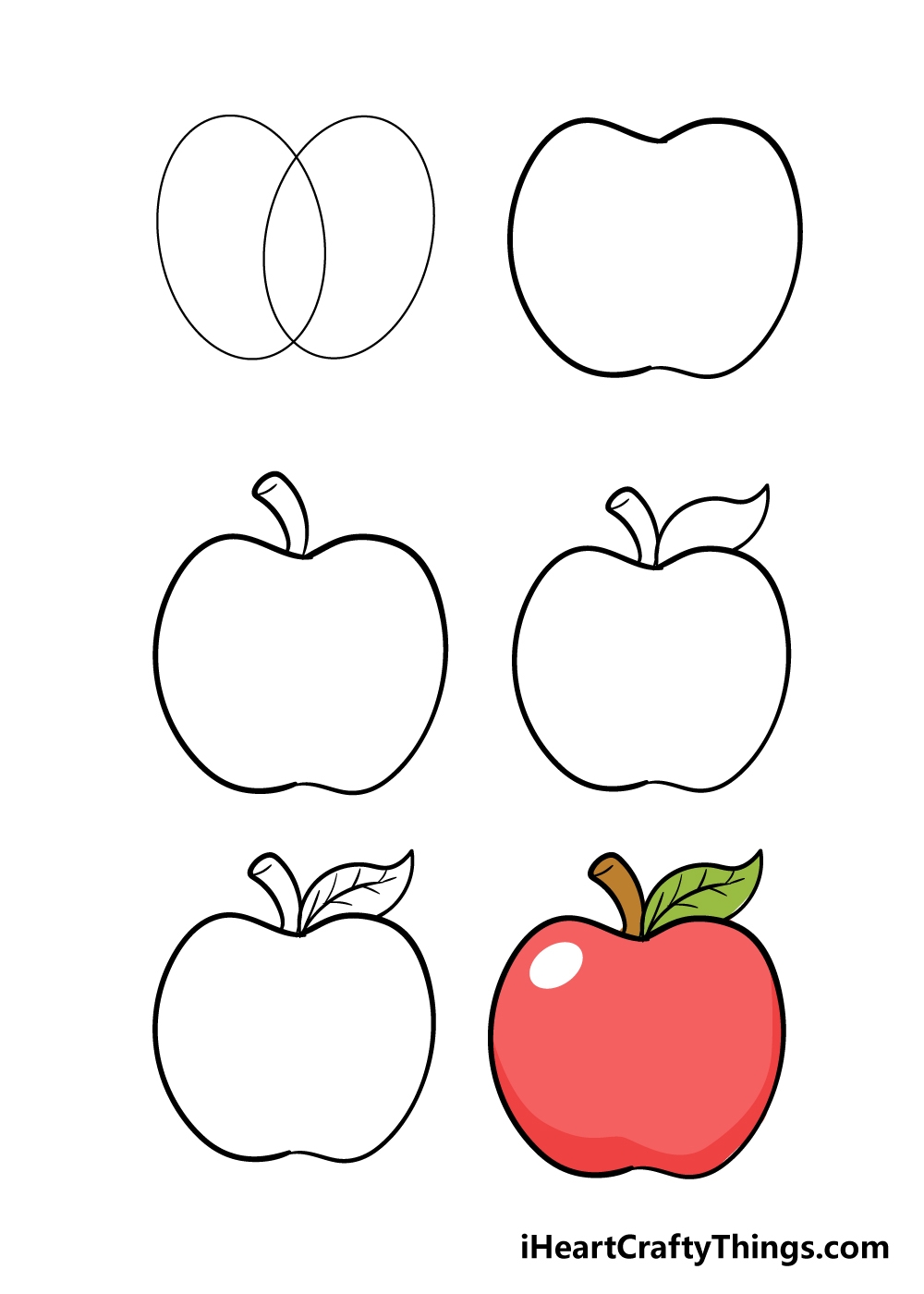 apple drawing easy