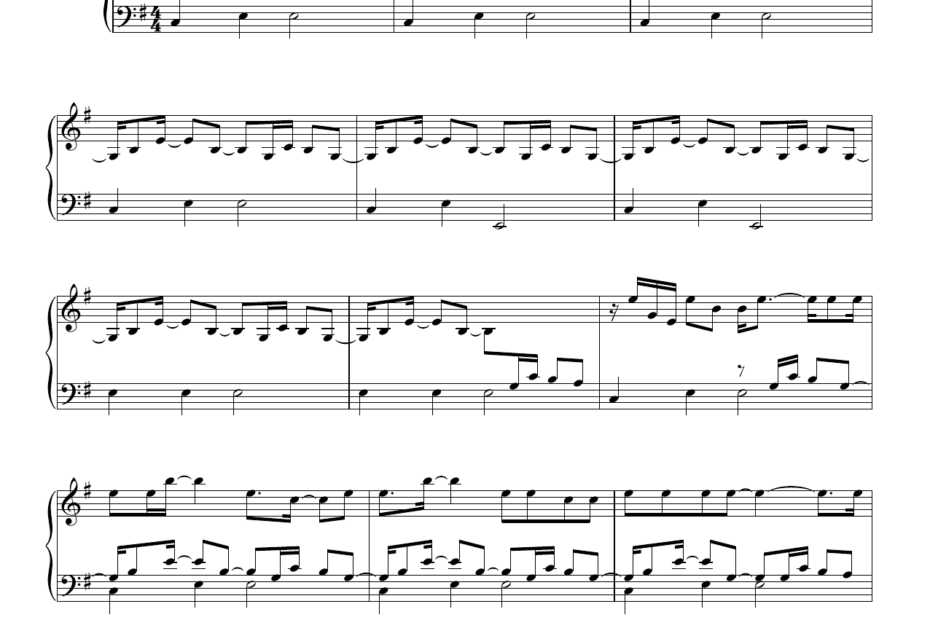 Aria Math from Minecraft By C418 Piano Solo Digital Sheet Music