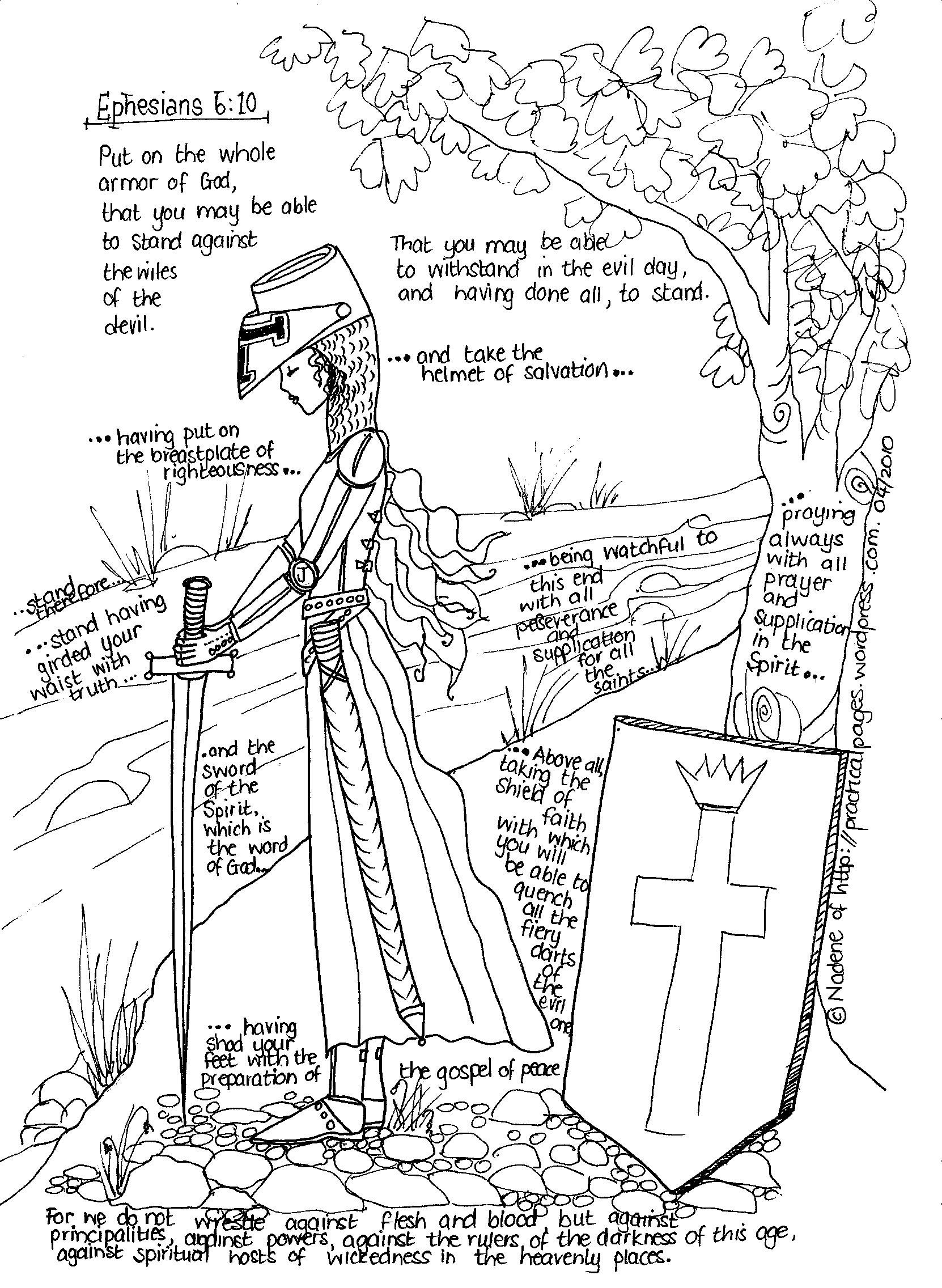 Armor Of God Young Man Practical Pages