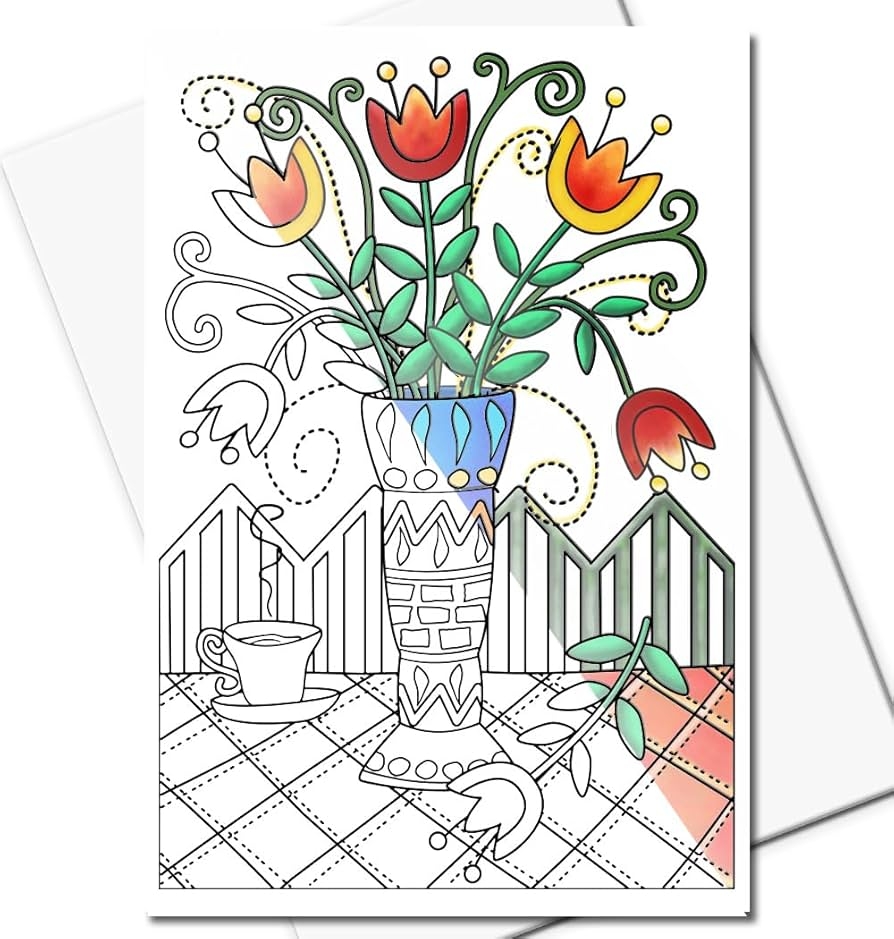Art Eclect Adult Coloring Greeting Cards For Birthdays Thank You Note Cards And Sympathy Cards 10 Cards With 10 Different