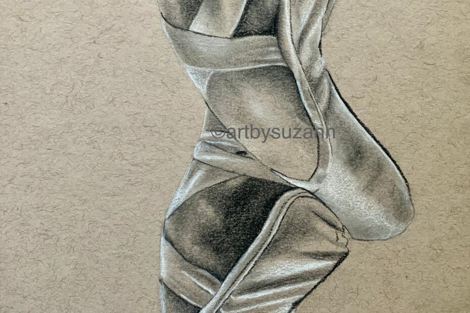 Art Print Ballet Shoes Dancer Art Print Pointe Shoes Drawing