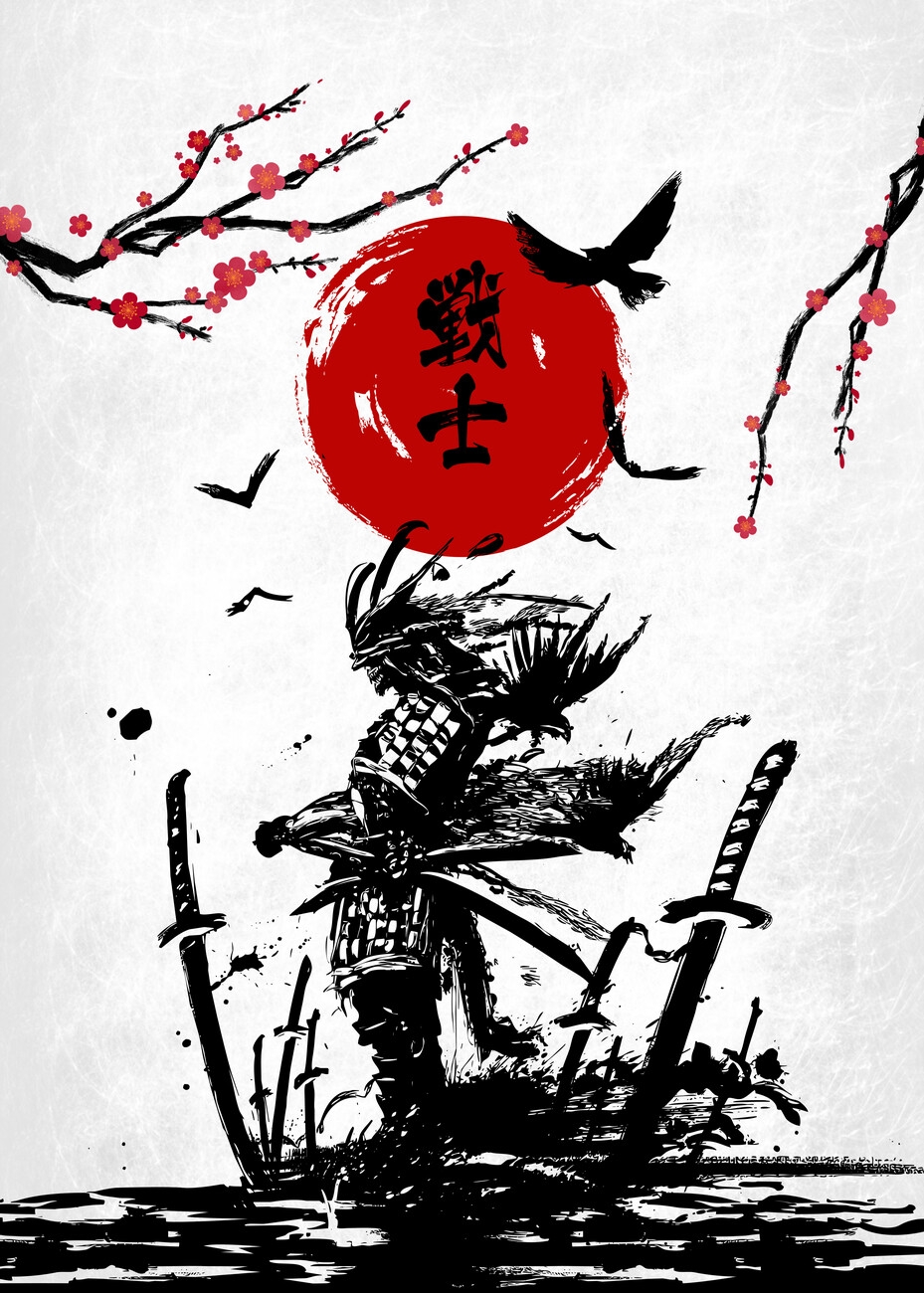 Art Print Samurai Japan