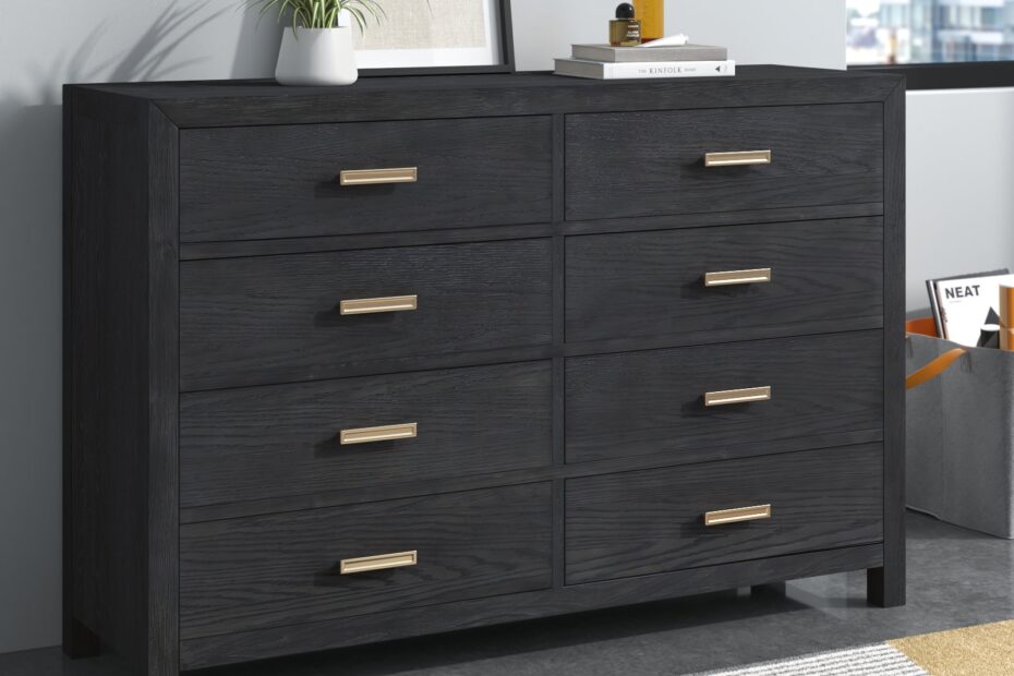 Asdrbal 60 W 8 Drawer Dresser Wade Logan Color Charcoal
