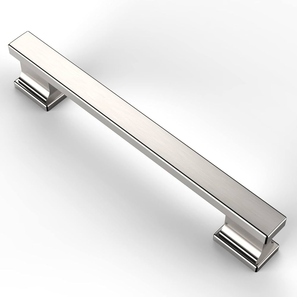 Asidrama 10 Pack 5 Inch 128mm Brushed Satin Nickel Kitchen Cabinet Handles Cabinet Pulls Kitchen Cabinet Hardware For Cupboard Drawer Pulls