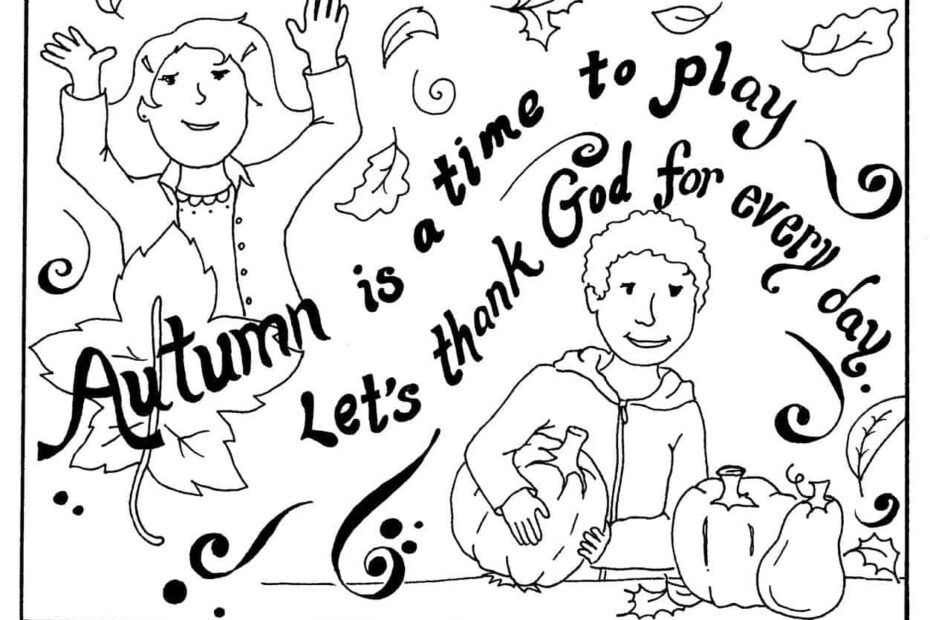 Autumn Coloring Page