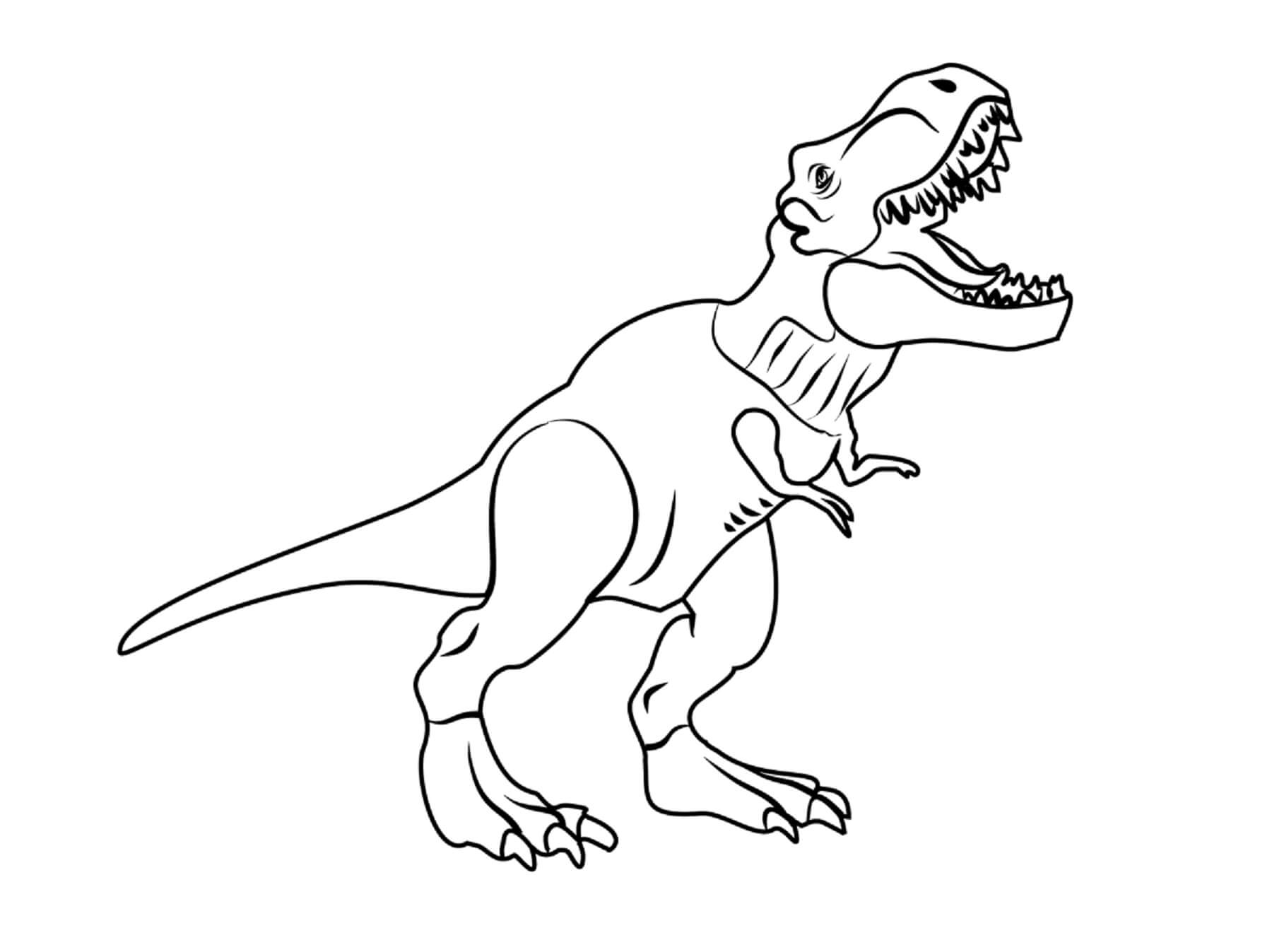 free t rex coloring printable