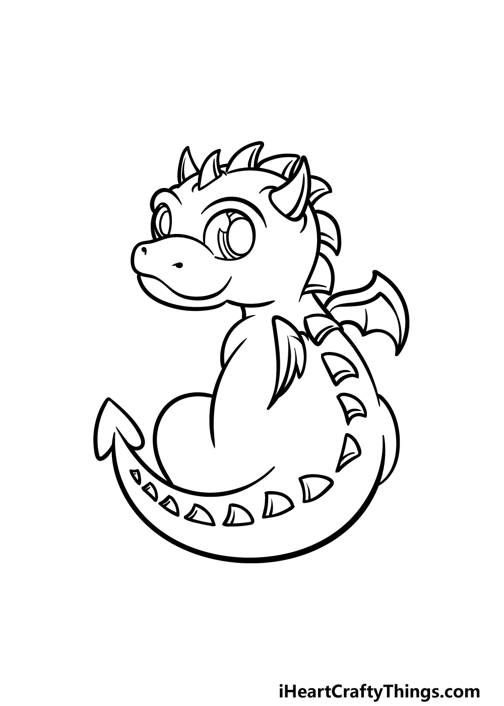 Baby Dragon Drawing How To Draw A Baby Dragon Step By Step