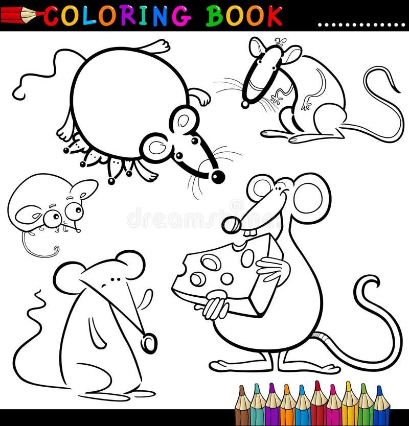 Baby Rat Coloring Page Stock Illustrations 236 Baby Rat Coloring 
