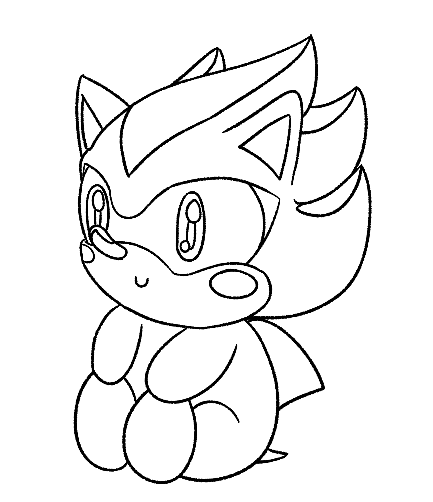 shadow the hedgehog colouring pictures