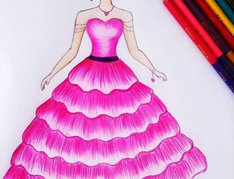 Barbie Drawing In Easy Barbie Doll Drawing Easy Clearance