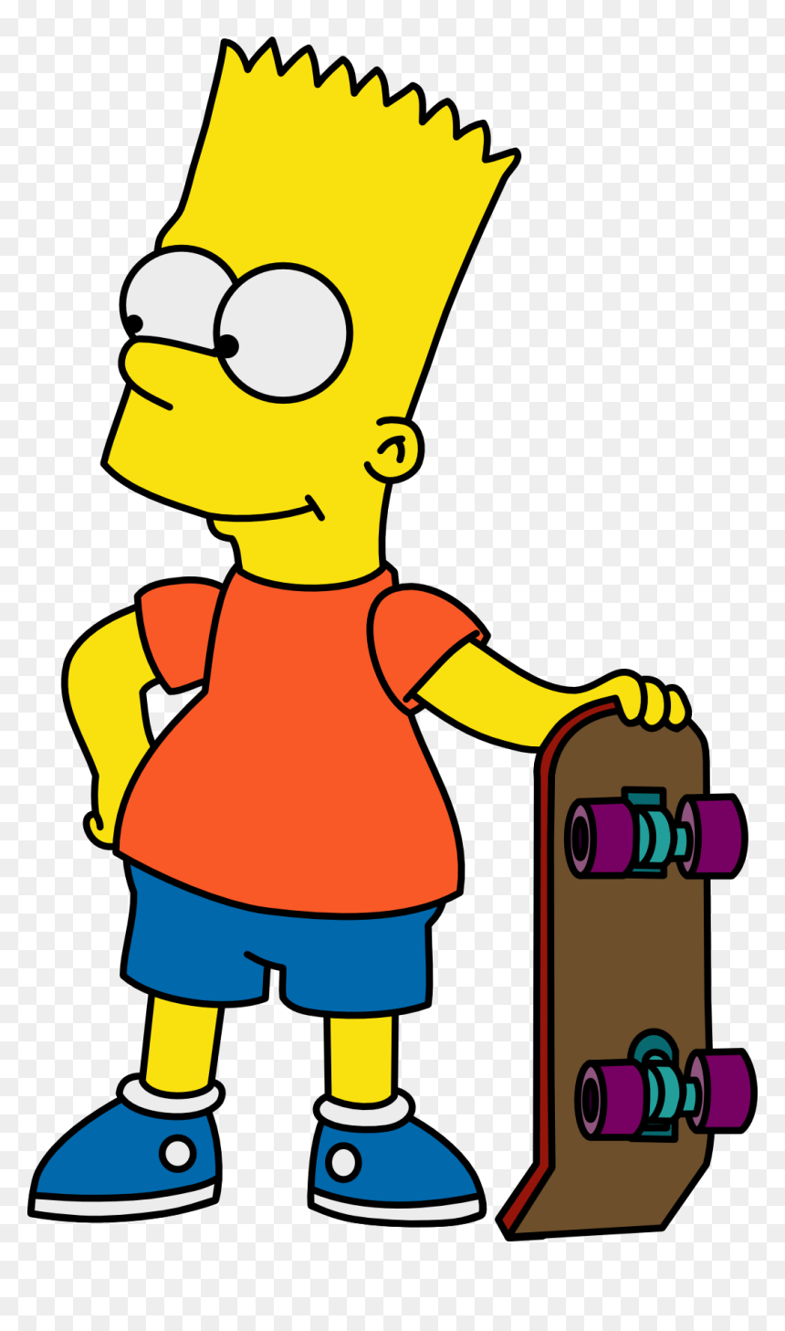 Bart Simpson Skateboard Easy Bart Simpson Drawing HD Png Download Vhv