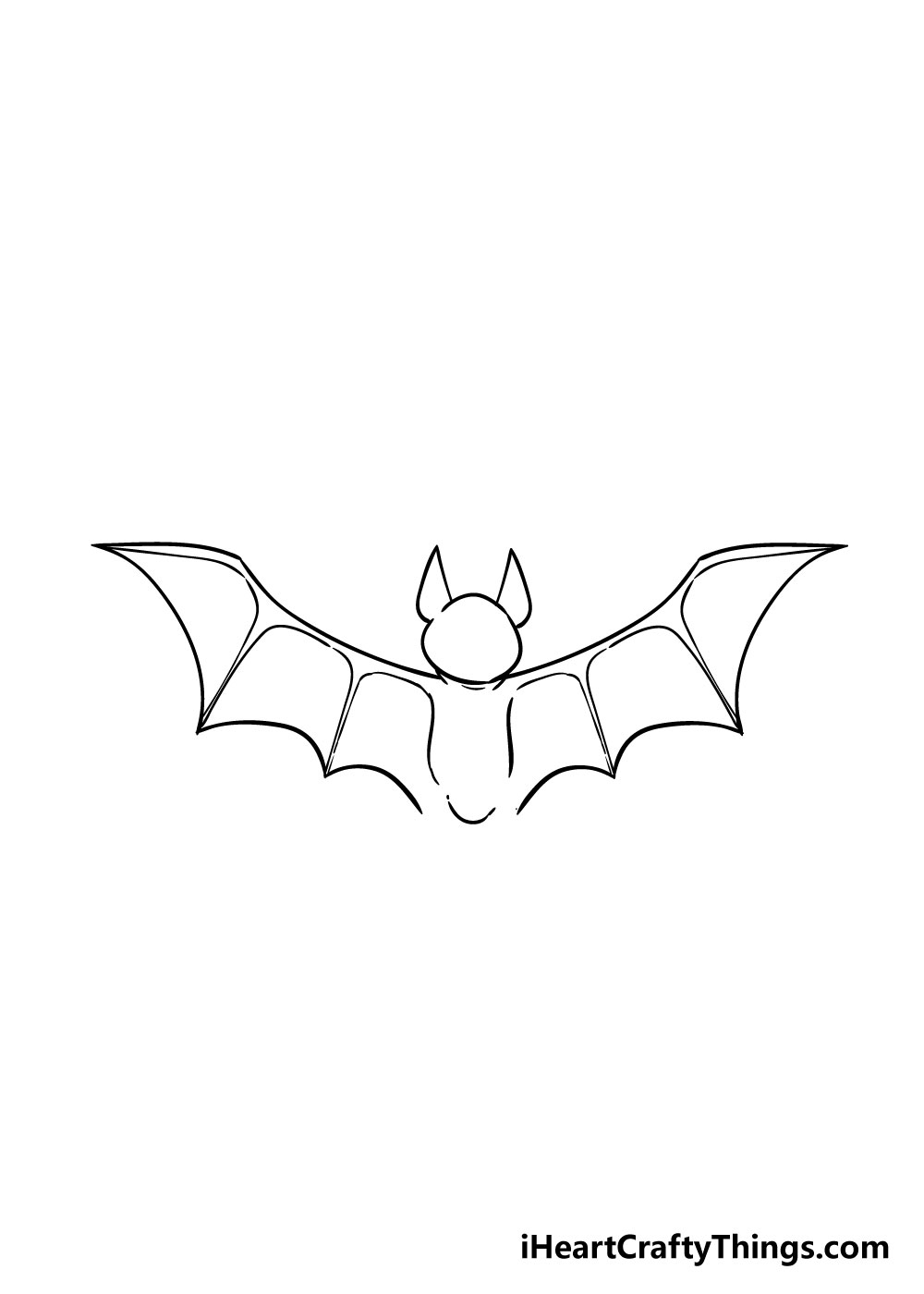 Bat Drawing How To Draw A Bat Step By Step 